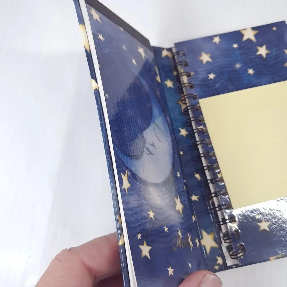 Vintage Tina Higgins address book celestial notes agenda moon stars sun 2000